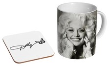 Dolly Parton Face BW - Coffee / Tea Mug And Coaster Gift Set