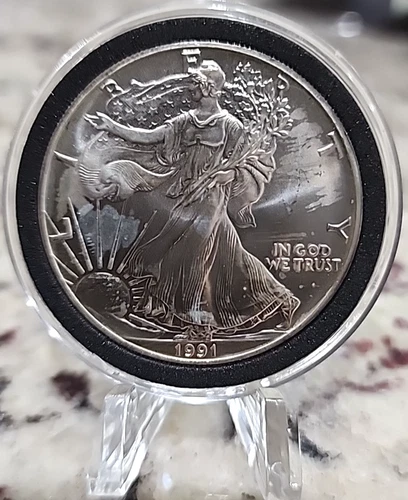 1991 American Silver Eagle Uncirculated 1oz .999 Fine Silver