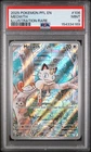 Meowth 106/094 Illustration Rare Pfl En-phantasmal Flames Pokemon PSA 9