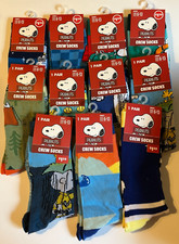 NEW  PEANUTS  ADULT CREW SOCKS  SHOE SIZE 6-13  CHOOSE 1 or ALL  1 SHIP