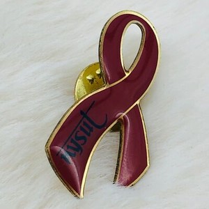 New York State United Teachers Union Pink Ribbon Cancer Awareness Lapel Pin