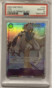 One Piece Uta Secret Rare Alt Art OP02 -120 Paramount War English PSA 10 GEM MT