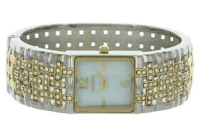 Vintage Gruen  with Stone two Tone Ladies Watch in original box 