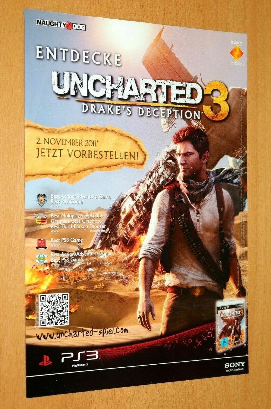 UNCHARTED 3 DRAKE'S DECEPTION REMASTERED PS4 (SEMI-NOVO