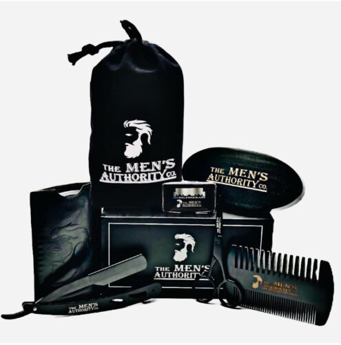 Beard Kit for Men, Beard Grooming Kit Boar Bristle Brush, Comb, Razor, Bag - Picture 8 of 19