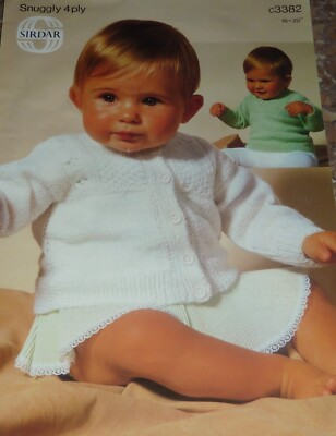 Original Sirdar Strickanleitung Babys/Kinder 4-fädig Pullover & Strickjacke Nr C3382