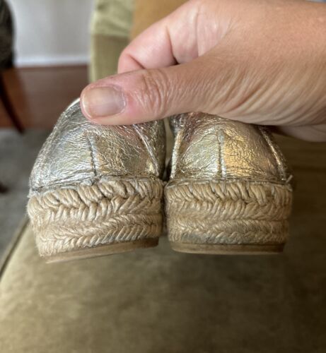 RAS WOMEN'S SHOES Flats Gold Leather Espadrilles US 38.5 39 SPAIN EUC - Picture 7 of 8