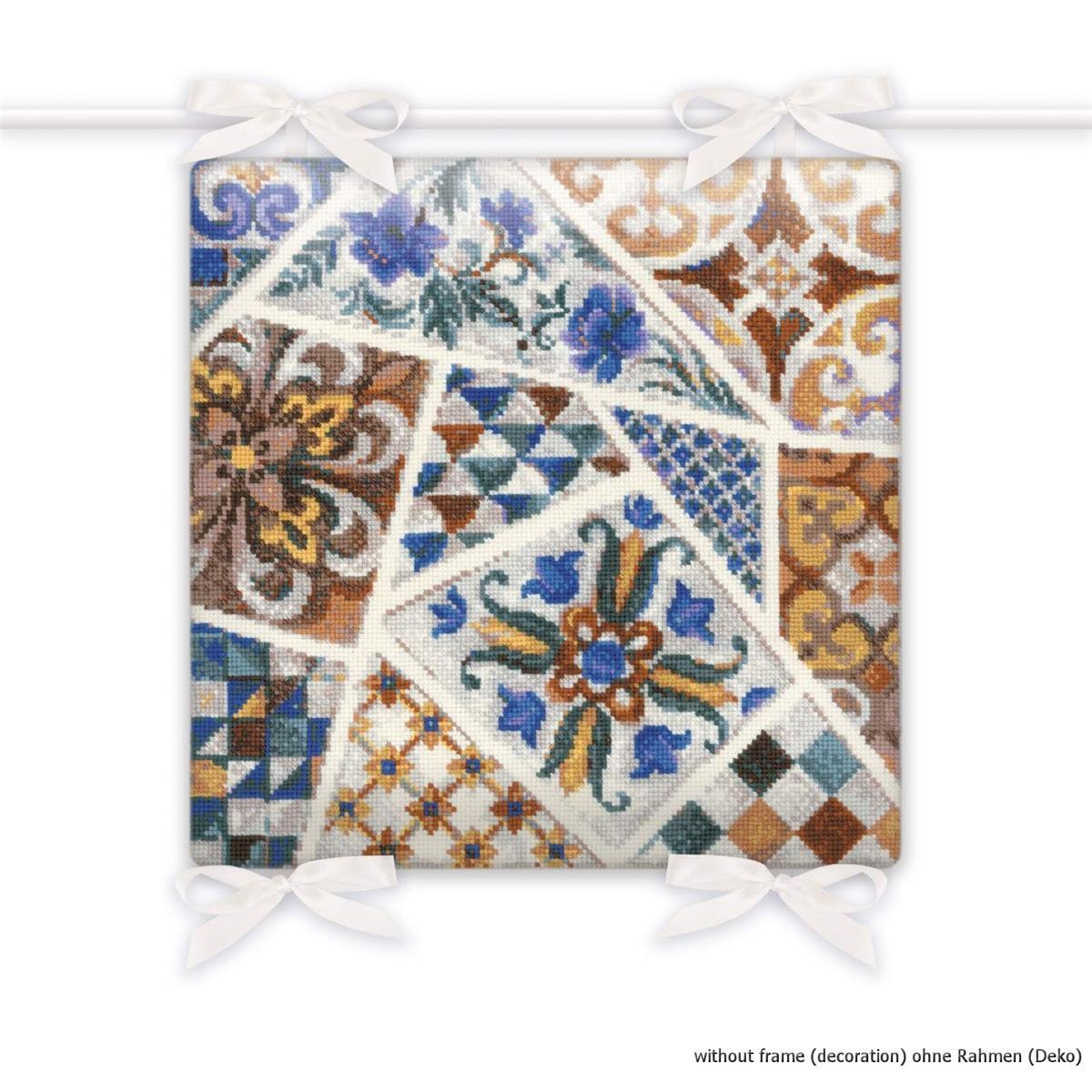 Riolis Counted cross stitch kit Cushion Mosaic 40x40cm, DIY