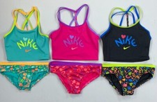 Girl's Nike T-Crossback Midkini Two Piece Swimsuit