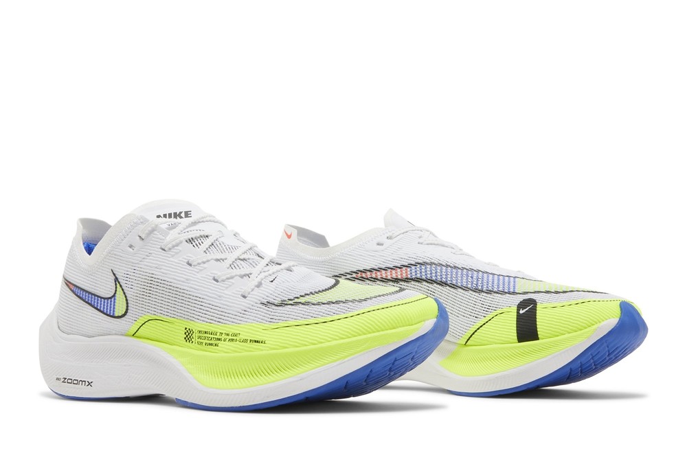 Nike ZoomX Vaporfly Next% 2 Running Shoes White Volt Blue CU4111-103