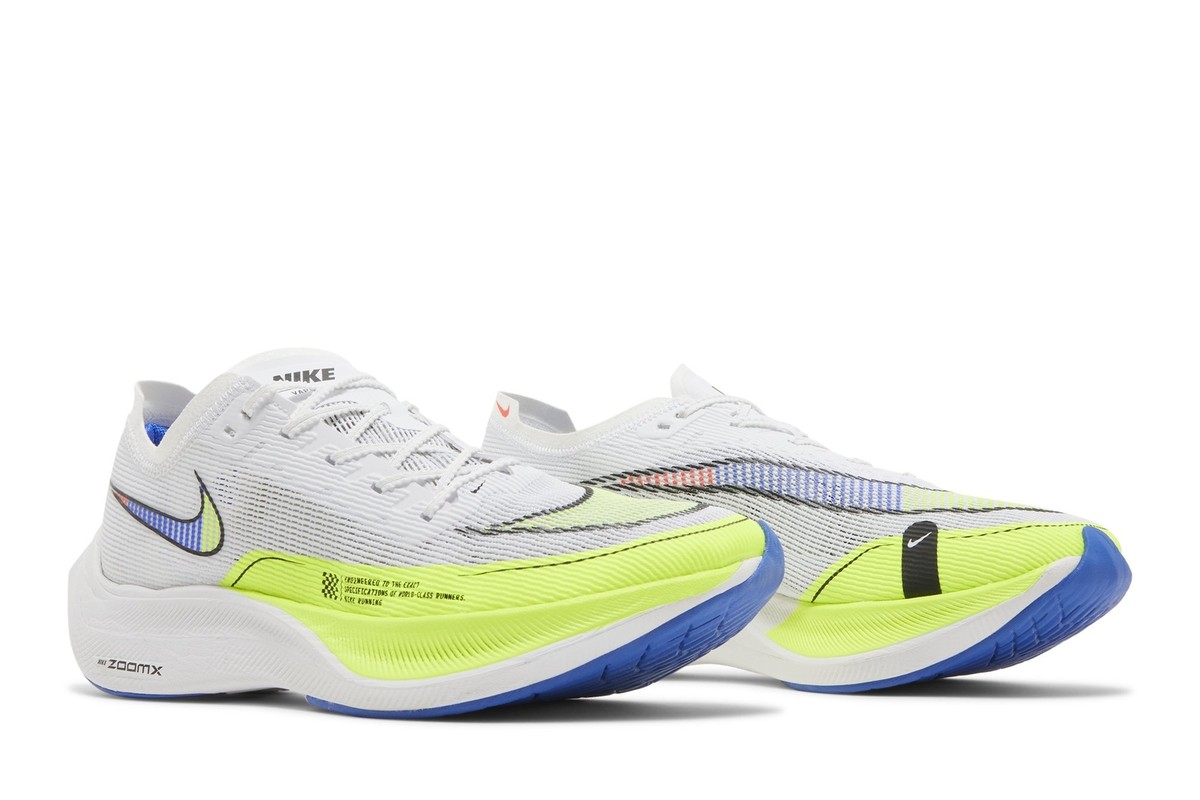 Nike ZoomX Vaporfly Next% 2 White Volt Racer Blue CU4111-103 | eBay
