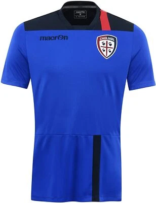 6309 Macron Cagliari Football Maillot Homme Pre Course Été Match Série Italie - Photo 1/2