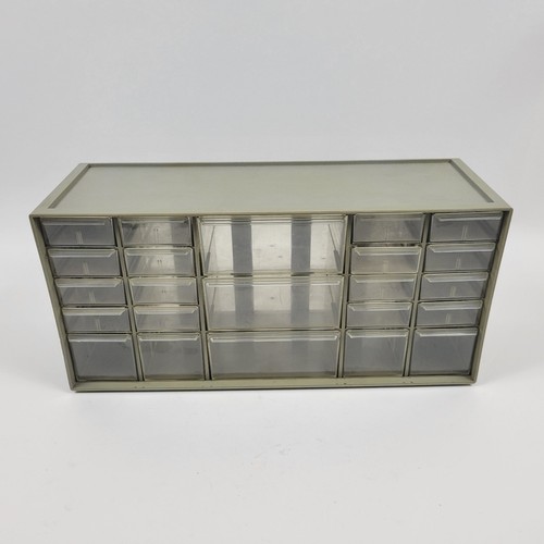 Vintage AkroMils model 10136 Gray 23 Drawer Plastic Storage