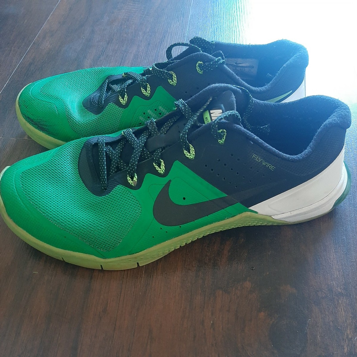 Nike METCON 2 Flywire 819899-300 Green / Black Running Shoes 