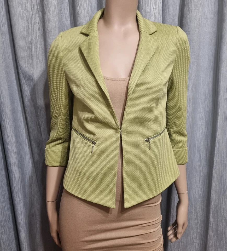 Principles By Ben De Lisi Womens Jacket Petite Size 8 AU Green Blazer - Image 2 of 4