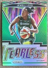 Jewell Loyd 2021-22 Panini Prizm Fearless Green #17 Seattle Storm WNBA Parallel