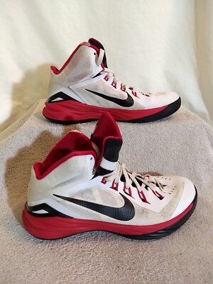 NIke Mens Hyperdunk 2014 'White University Red (653640-106), Size: 8 #JJ1+4