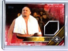 WWE Samoa Joe 2016 Topps Event Used NXT Takeover Mat RED Relic Card SN 1 of 1