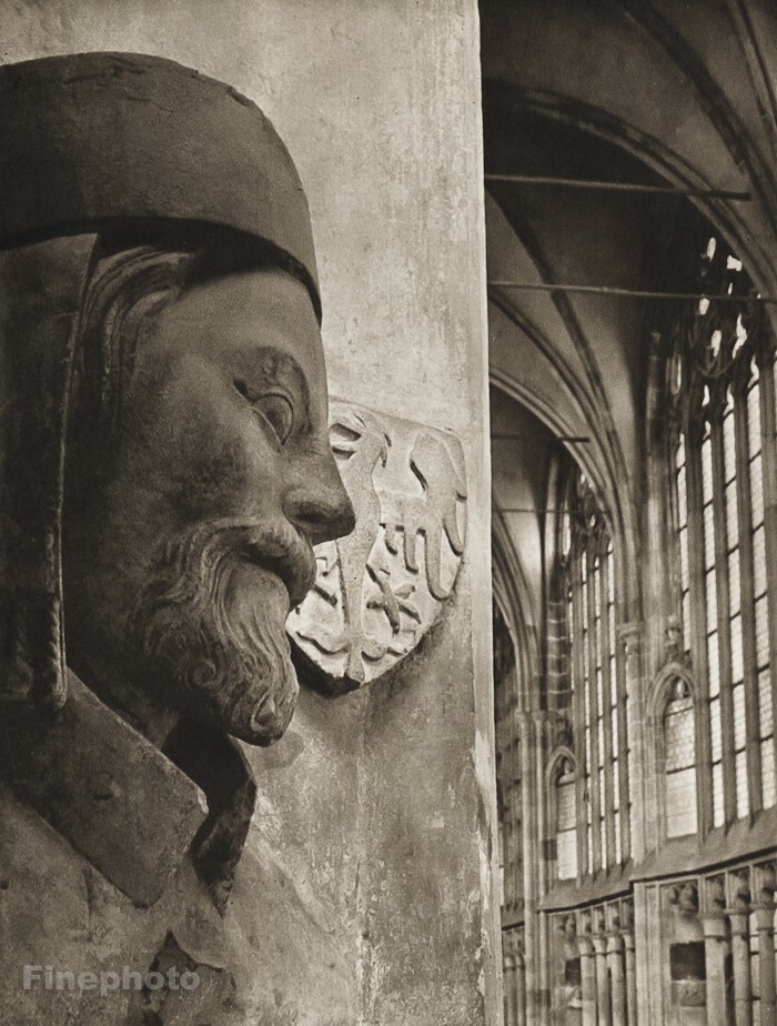 1942/56 Josef Sudek Prague St Vitus Cathedral Statue Bust Original