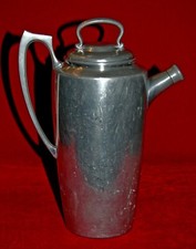 Vintage Pewter Large COCKTAIL SHAKER by Homestead Made in USA 1950's