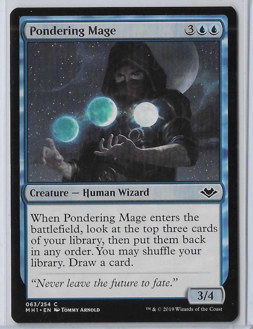 MTG Pondering Mage Modern Horizons (MH1) Common Magic Card #063
