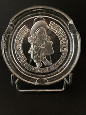 COINTREAU LIQUEUR / Cendrier publicitaire en verre moulé /Illustration Tamagno