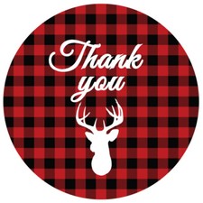 Winter, Holiday, Christmas Thank you stickers, labels, tags, envelope seals