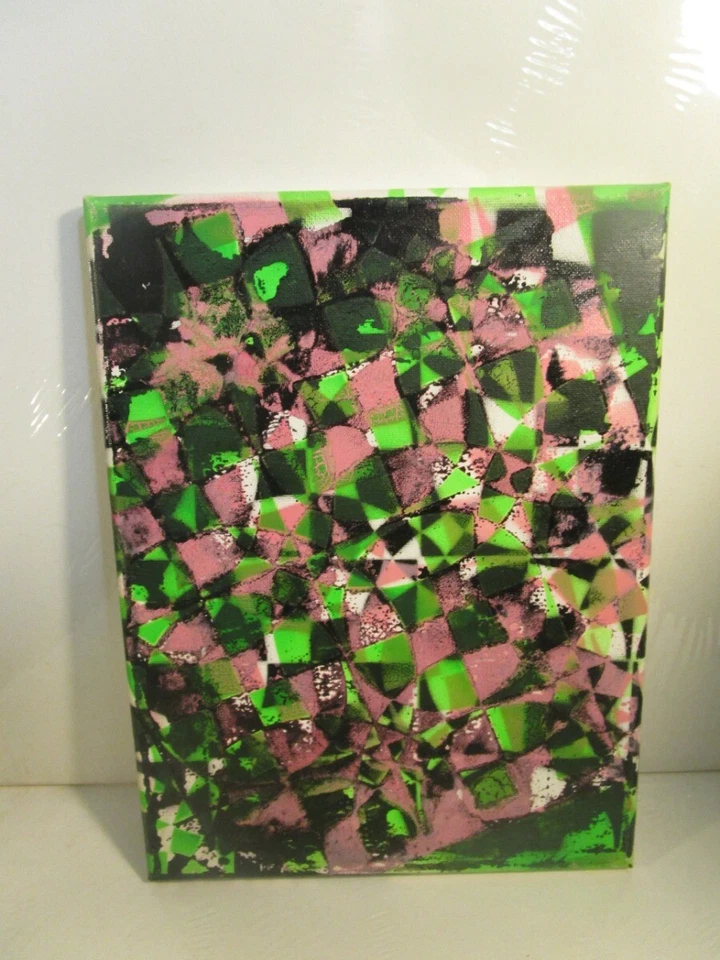 Cuadro Original Firmado MUSK YAI Moderno Abstracto Acrílico Lienzo 9x12 1OAK Foto 3 de 4