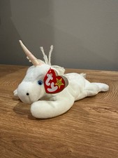Ty Beanie Baby MYSTIC Unicorn WITH TAGS Iridescent Horn, Yarn Mane & Tail ERRORS