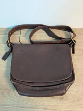 COACH Vintage Patricia's Legacy Crossbody Saddle Flap Bag 9951 Tan  Leather