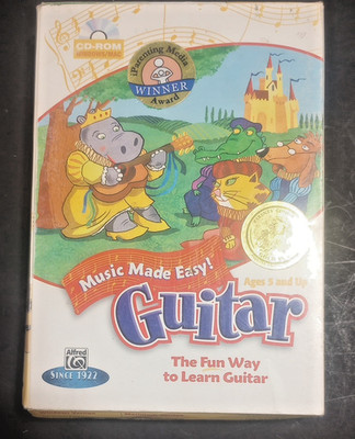 Music Made Easy Guitar Ages 5 and Up Step-by-Step Video Lessons CD Rom Sealed