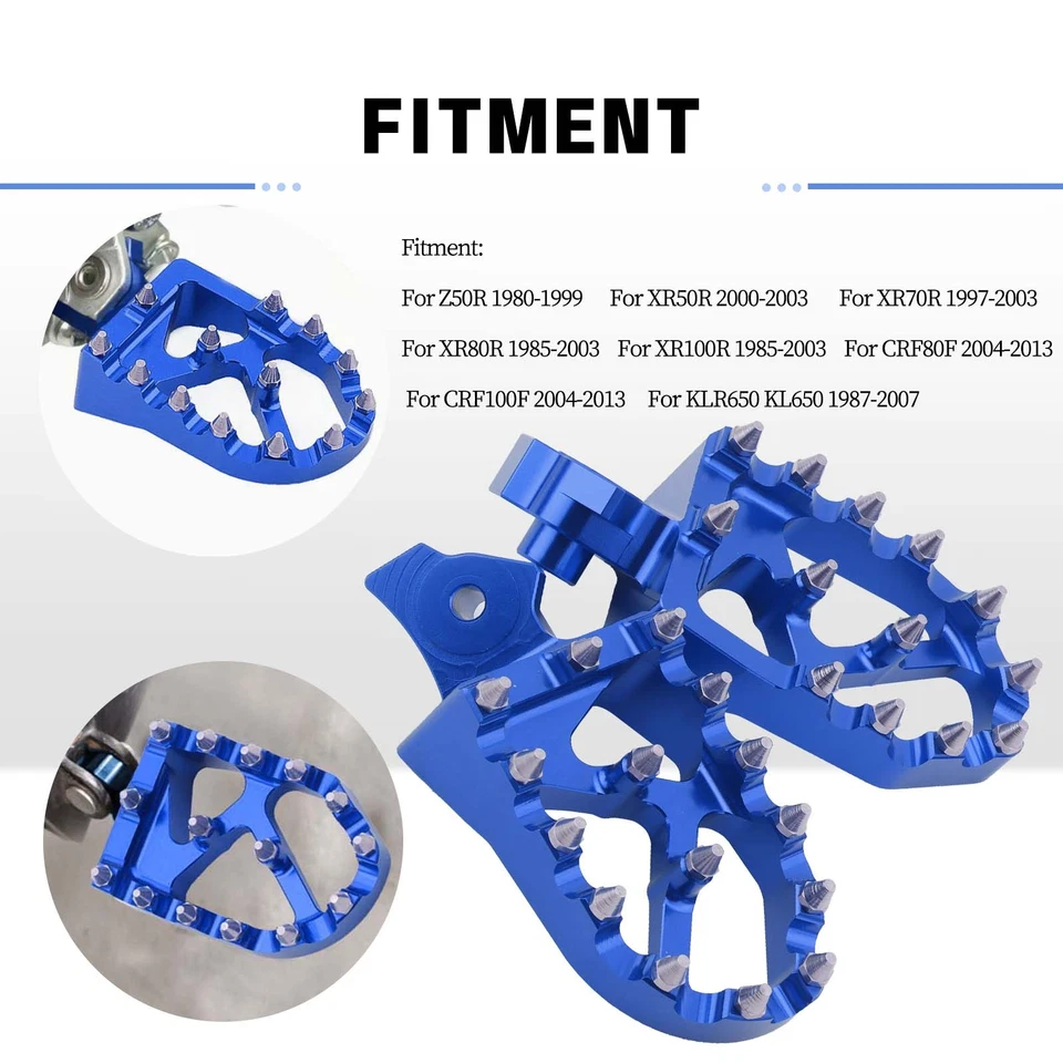 Pedal de reposapiés más ancho para Honda XR50R 70R 80R XR100R CRF80F/100F Foto 3 de 4