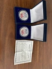 (2) Colorized American Eagle Silver Dollar 1999 AHS - Package Deal Buy Both