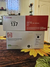 Canon/tru Red 137 Black Toner Cartridge Lot Of 2 (Tru Red Is Open Box)(expired) 