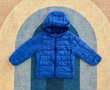 Gap Lightweight Puffer Full Zip Up Jacket with Hood Size 4T Blue