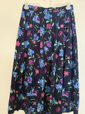 Sag Harbor Floral Skirt Size M Women B01 