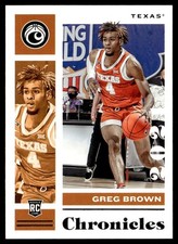 2021-22 Panini Chronicles Draft Picks Greg Brown III Rookie NCAA #14