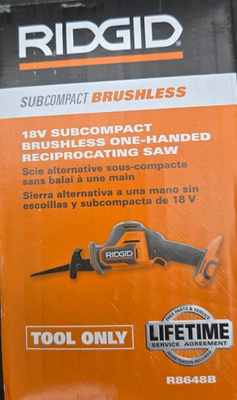 #ad RIDGID Reciprocating Saw Cordless SubCompact 18V BRUSHLESS One Handed TOOL ONLY $79.00