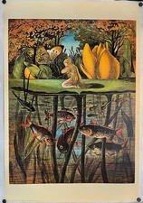 Tommelise And The Water Lily, by E.V.B.-New/Old Stock Poster Print , Athena 1976