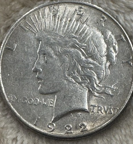 1922-S Peace Silver Dollar - 90% SILVER - XF