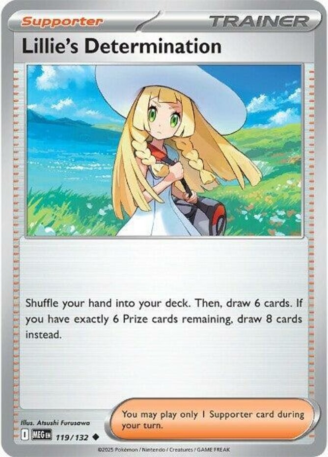 Lillie's Determination - 119/132 - Uncommon - Lightly Played - Mega Evolution - 
