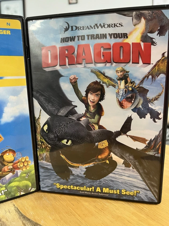 DreamWorks Bee Movie & How To Train Your Dragon DVDs EUC One Owner Bundle - Image 4 of 4