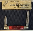 Vintage Frost Cutlery Red Stag Bone “LITTLE SAVAGE” Pen Knife — photo 1