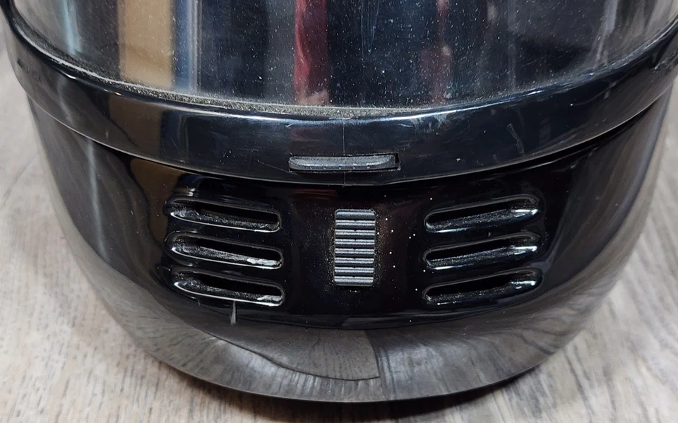 Vintage Polaris Indy Snowmobile Helmet Full-Face Black Blue Pink USA Size Large - Image 4 of 4