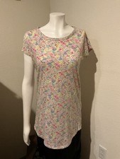 LAUREN RALPH LAUREN Women’s Scoop Neck Cap Sleeve Cotton Pink Mini Dress Size XS
