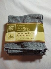 Home Collection Microfiber Washcloths Gray 4 Pack NWT