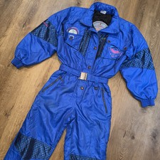 Vtg Ski Suit One Piece Snowsuit Racing Snow Bib Reusch Race Retro 40 Mens Small