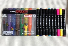 uni water-based marker uni procky twin illustration marker #347a2f