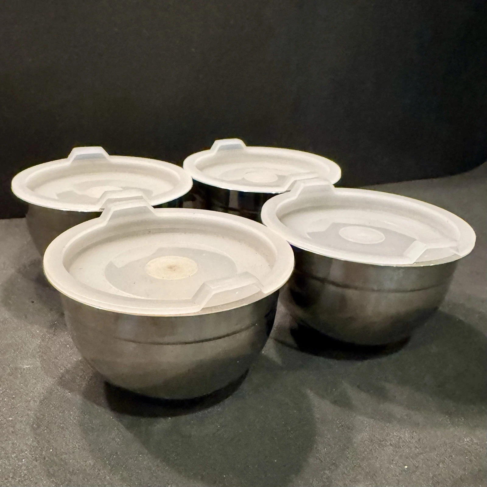 FOUR Tramontina Commercial Grade 18/10 Stainless Steel Bowls 4” 10oz
