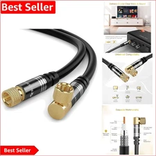 6FT Digital Coaxial Cable with 90° Angled Connector for HDTV and More
